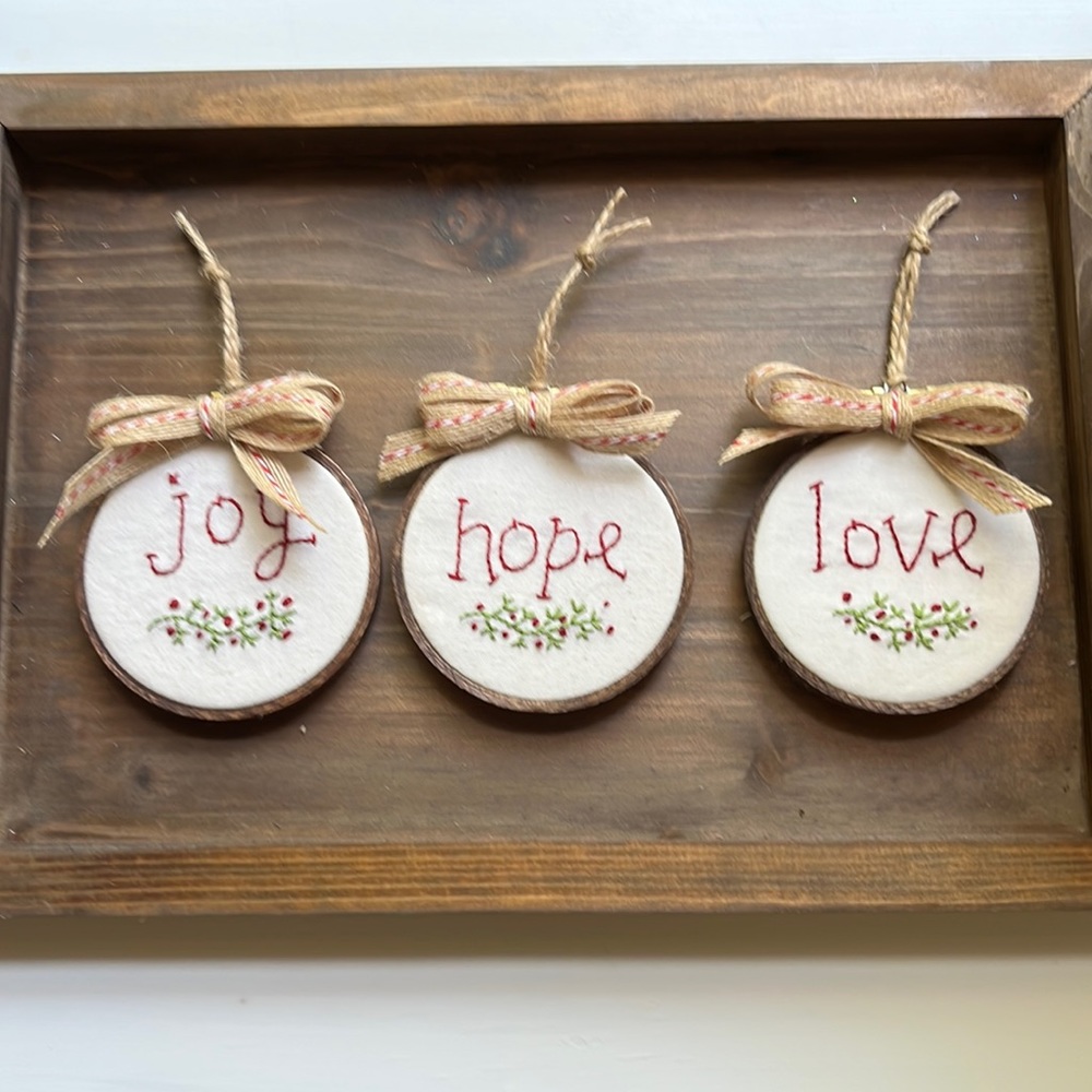 Handmade Embroidered Ornaments (3)